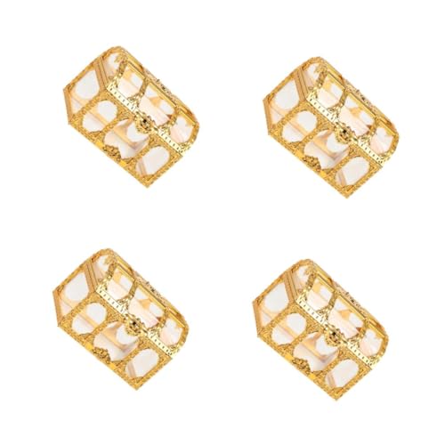 Abaodam 4 Stücke Boxen Schatzkiste Pralinenschachtel Golden Plastik Abaodam 4 Stücke Boxen Schatzkiste Pralinenschachtel Golden Plastik von Abaodam