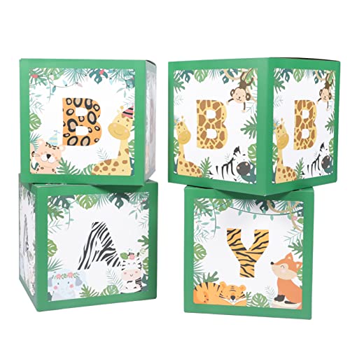 Abaodam Einzigartiges Babyparty-ballonboxen-set 4-teilig Party-layout-boxen Bezaubernde Tierdesigns Für Die Babyparty-dekoration von Abaodam