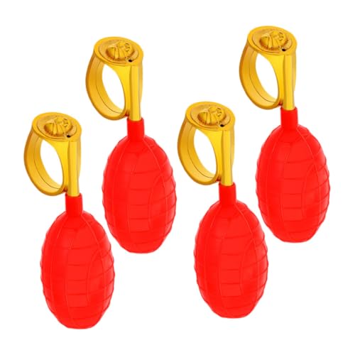 Abaodam 4 Stücke Handheld Wasser Spray Ring Spielzeug Für Streich Requisiten Spiel Party Favors Handheld Wasser Ring Trick Wasser Ring Spielzeug Ring Party Requisiten Ring von Abaodam