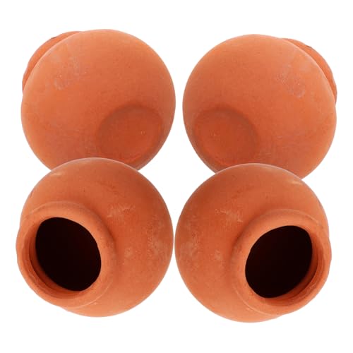 Abaodam 4 Stücke Miniatur Blumentopf Deko Kleine Blumentöpfe Zum Basteln Tontöpfe Für Kunsthandwerk Kleine Terrakottatöpfe Mini-blumentöpfe Zum Basteln Kleine Tontöpfe Keramik Orange von Abaodam