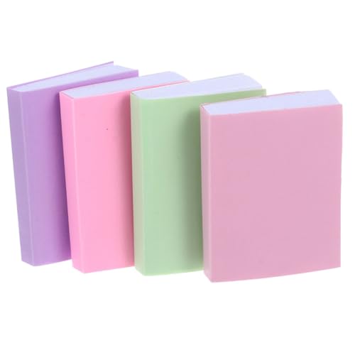 Abaodam 4 Stücke Puppe Modell Leere Mini Puppe Bücher Puppenhaus Kleine Bücher Tiny Buch Miniatur Bücher Papier von Abaodam