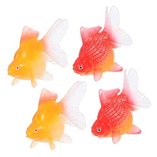Abaodam 4 Stücke Realistische Miniatur Goldfisch Figuren Kunststoff Schwimmende Künstliche Aquarium Fische Lebensechte Deko für Aquarium Mini Fischspielzeug für Pflegefreie Abaodam 4 Stücke Realistische Miniatur Goldfisch Figuren Kunststoff Schwimmende Künstliche Aquarium Fische Lebensechte Deko für Aquarium Mini Fischspielzeug für Pflegefreie von Abaodam