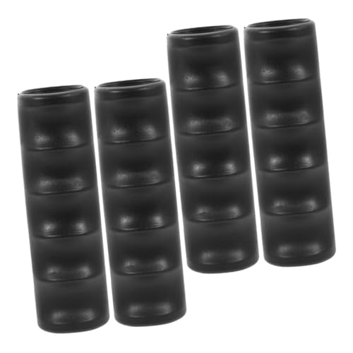 Abaodam 4 Teilige Griffabdeckung Rollstuhldekorationen Griffgriff Ersatzteile Für Gehhilfen Gehstockgriffkissen Rollstuhlgriffgriffe Gummigriffgriff Rollstuhlteile Schwarzes PVC von Abaodam