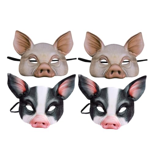 Abaodam 4 Teilige Party Schweinemaske Anziehmasken Tiermaske Für Maske Für Karneval Tierpartymaske Tiermaske Für Festival Neuartige Versammlung Anziehmaske Eva Abaodam 4 Teilige Party Schweinemaske Anziehmasken Tiermaske Für Maske Für Karneval Tierpartymaske Tiermaske Für Festival Neuartige Versammlung Anziehmaske Eva von Abaodam