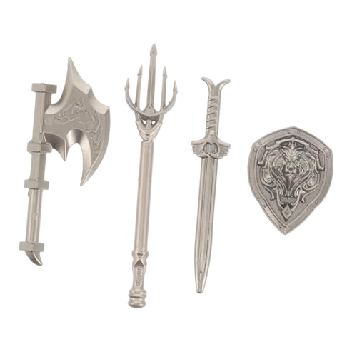 Abaodam 4 Teiliges Baustein Zubehör Und Schild Mittelalterliche Bausteine Schwerter Für Schilde Für Jungen Schwerter DIY Schulbedarf Spielschwert Requisite von Abaodam