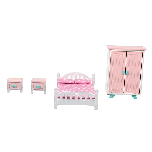 Abaodam 4 Teiliges Miniatur Schlafzimmermöbel Set Für Puppenhaus Zubehör Für Bestehend Aus Bett 2 Fensterbänken Und Kleiderschrank Ideal Für Rollenspiele Abaodam 4 Teiliges Miniatur Schlafzimmermöbel Set Für Puppenhaus Zubehör Für Bestehend Aus Bett 2 Fensterbänken Und Kleiderschrank Ideal Für Rollenspiele von Abaodam