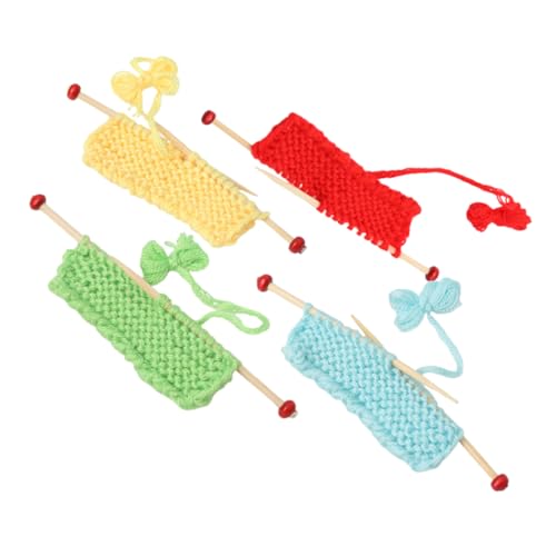 Abaodam 4 x winzige Strickornamente und Puppenhaus-Dekoration und Zubehör Abaodam 4 x winzige Strickornamente und Puppenhaus-Dekoration und Zubehör von Abaodam