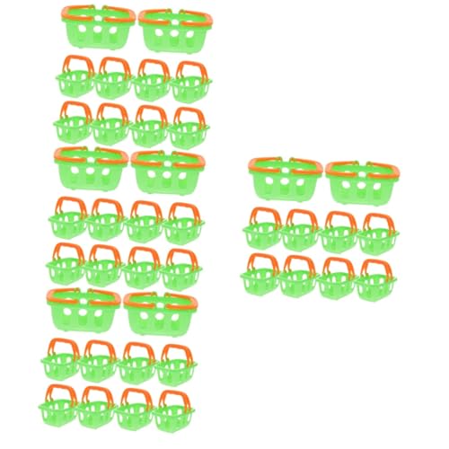 Abaodam 40 STK Mini-einkaufskorb Mini-einkaufskörbe Einkaufskörbe Für Den Einzelhandel Mit Griffen Miniatur-puppenhaus Mini-duschkorb Kindersachen Minikorb Einkaufen Abs Spielzeugkorb von Abaodam