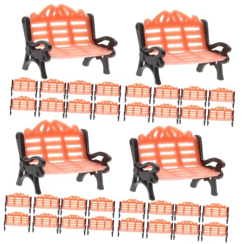 Abaodam 40 STK Parkstuhl Modell Outdoor-Stuhl Outdoor-Spielzeug Sofabank Strandstuhl Spielzeuge Miniatur-Couch Miniatur-Bankverzierung draussen schmücken Statue Dekorationen Möbel Plastik von Abaodam