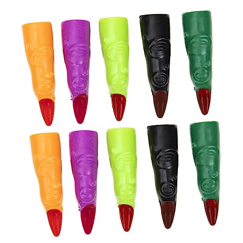 Abaodam 40 Stück Farbige Hexenfinger Lustige Halloween Fingerhandschuhe für Gruselige Kostüme für Cosplay Events und Themenpartys Bequem und Einfache Handhabung für Horrordekorationen und Abaodam 40 Stück Farbige Hexenfinger Lustige Halloween Fingerhandschuhe für Gruselige Kostüme für Cosplay Events und Themenpartys Bequem und Einfache Handhabung für Horrordekorationen und von Abaodam