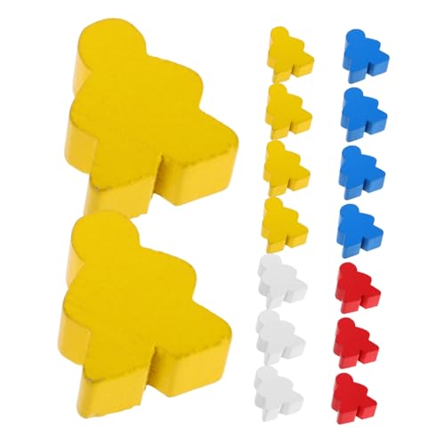 Abaodam 40 Stück Farbige Holzspielsteine für Brettspiele Einzigartige Figuren für Ludo und Andere Spiele Robuste Holzspielsteine für Unterricht Design Spielsteine von Abaodam