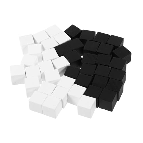 Abaodam Mini-holzfiguren-Set – 40-teilig Quadratisches Dame-Spielzeug Schachbrett-zubehör Für Brettspiele von Abaodam
