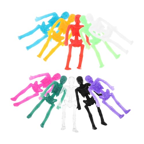 Abaodam 40 Stück Teiliges Halloween Stretchy Skeleton Toys aus Robustem TPR Klebende Dehnbare Kleine Skelette für Partygeschenke Schultütenfüllung Kreative Spielzeuge für Jungen und von Abaodam