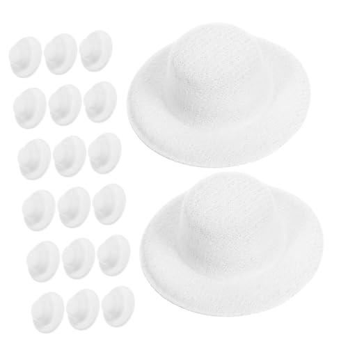 Abaodam 40 Stück Teiliges Miniatur Weichem Filz für DIY-handarbeiten Vielseitige Puppenhüte Spielpuppenkappen für Bastelprojekte und Dekorationen von Abaodam