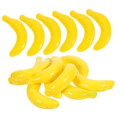 Abaodam 40 Stück Teiliges Set Künstliche Bananenmodelle Realistische Obstdeko Langlebige Bruchfeste Simulation für Wohn Büro und Szenenlayout als Foto Requisiten und Lehrmittel von Abaodam