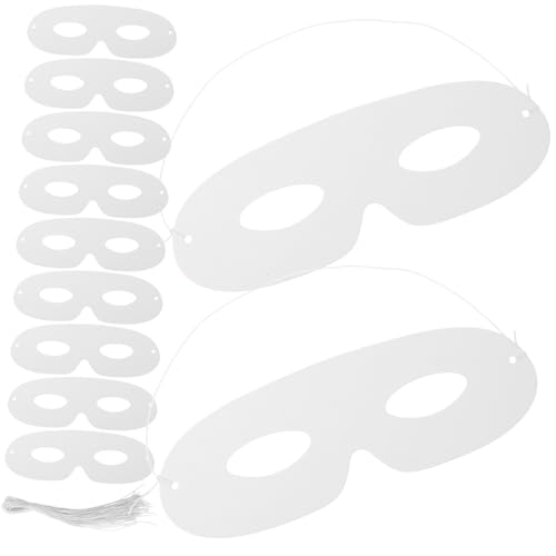 Abaodam 40 Stück Teiliges Set Weiße Blanko Masken zum Basteln DIY Papiermasken für Karneval Halloween und Partys Kreative Halbmasken für Erwachsene Abaodam 40 Stück Teiliges Set Weiße Blanko Masken zum Basteln DIY Papiermasken für Karneval Halloween und Partys Kreative Halbmasken für Erwachsene von Abaodam