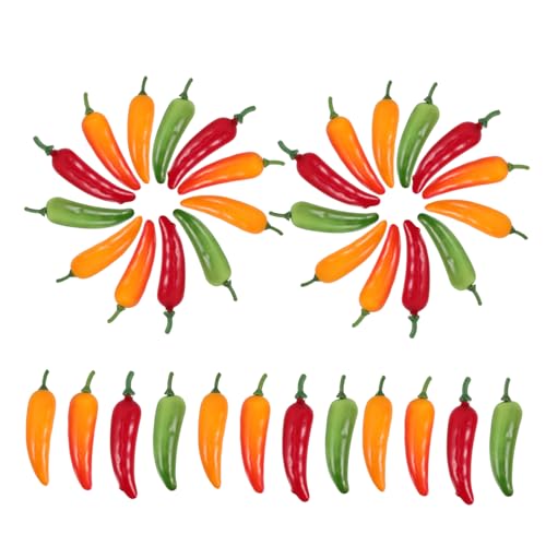 Abaodam 40 Stück simulierter Pfeffer Modell Paprika Home Decor Chili Pfeffer Künstliche Lebensmittel für Display Pfeffer Ornament Künstliche Chili Fake Food Chili Festivals Fake Pepper Polyethylen Abaodam 40 Stück simulierter Pfeffer Modell Paprika Home Decor Chili Pfeffer Künstliche Lebensmittel für Display Pfeffer Ornament Künstliche Chili Fake Food Chili Festivals Fake Pepper Polyethylen von Abaodam