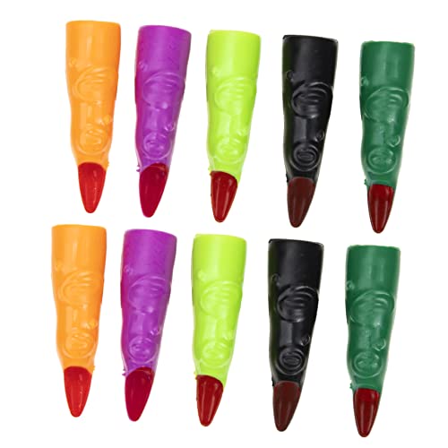 Abaodam 40Stücke Halloween Fingernägel Falsche Hexenfinger für Grusel Dekoration und Cosplay Halloween Streiche Abaodam 40Stücke Halloween Fingernägel Falsche Hexenfinger für Grusel Dekoration und Cosplay Halloween Streiche von Abaodam