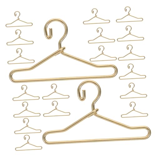 Abaodam 40Stücke Kleiderbügel für Puppen Metallbügel für Puppenhaus Puppenkleidung und Optimale Organisation der Puppengarderobe von Abaodam