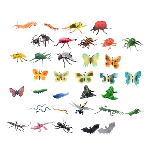 Abaodam 43St Insekten simulations Modell Insekten Insekten Lernspielzeug Insekten realistisches insektenspielzeug gefälschtes Insektenspielzeug Bugs Zahlen PVC von Abaodam