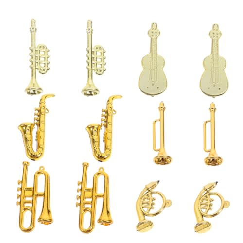 Abaodam Mini-musikinstrumenten-Sets Violine Trompete Saxophon Trommel Für Puppenhaus Musikbegeisterte von Abaodam