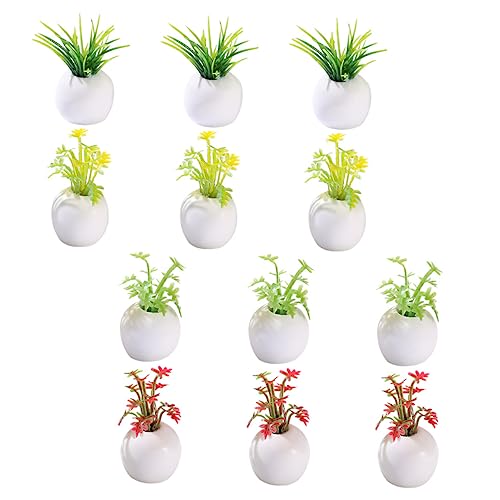 Abaodam 48 STK Mini-topfpflanzen Miniatur-topfpflanzenmodelle Blumendekorationen Desktop-dekor Garten Mini- -Miniatur Mini-Faux-sukkulenten Kind Harz Spielzeug Haushalt von Abaodam