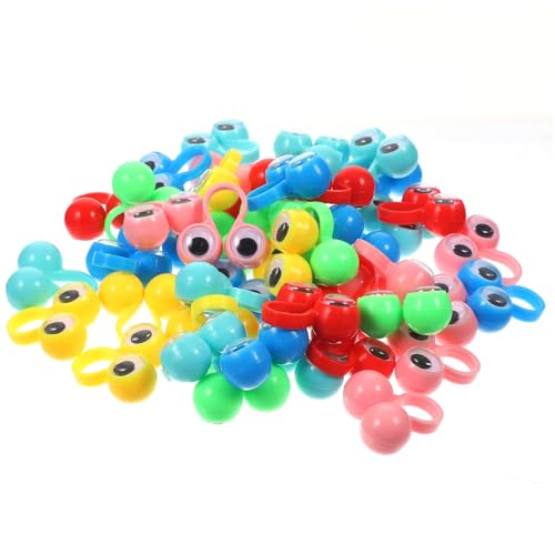 Abaodam 48 Stück Augen Fingerpuppen Ringe Finger Spielzeuge für Partygeschenke und Lernspielzeug Lehrreiche Unterhaltung für Geburtstagsfeiern und Veranstaltungen von Abaodam