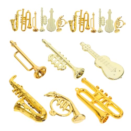 Abaodam 48 Stück Puppenhaus-Musikinstrumente Musikalisches Ornament Instrumentendekoration Saxophon Modell Mini-Ornamente für Musikinstrumente Zubehör für Musikinstrumente Plastik Golden Abaodam 48 Stück Puppenhaus-Musikinstrumente Musikalisches Ornament Instrumentendekoration Saxophon Modell Mini-Ornamente für Musikinstrumente Zubehör für Musikinstrumente Plastik Golden von Abaodam
