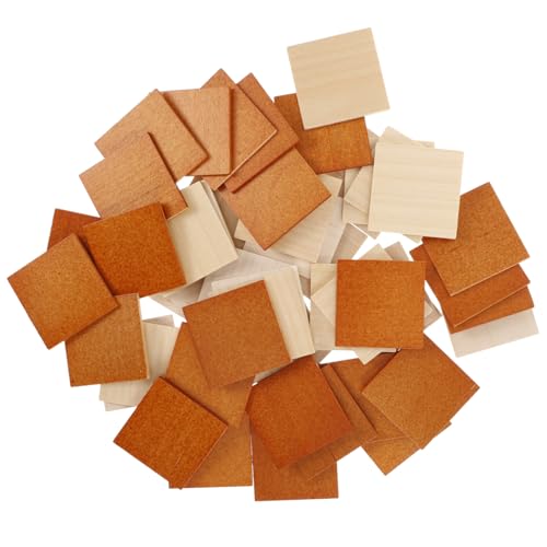 Abaodam 48 Stück Puppenhausboden winzige Häuser kleines Haus Puppenmöbel Dekoration winzige Häuser Mini Ornamente zum Basteln Mini-Puppenhaus Bodenbelag Mini Haus Bodenbelag Holz von Abaodam