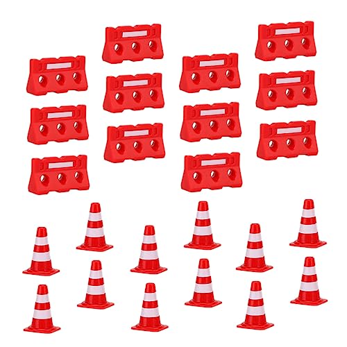 Abaodam 48 Stück Straßenschild Barrikade Spielzeug Straßenkegel Spielzeug Für Kinder Simulation Von Verkehrszäunen Spielzeug Simulation Von Straßensperren Spielzeug Straßenkegel von Abaodam