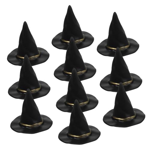 Abaodam 48 Stück Teiliges Mini Halloween Hexenhut Kleine Partydekoration Bunte Mini Hexenhüte für Flaschen Puppenhaus Zubehör DIY Kostüm Accessoires für Halloween Fest von Abaodam