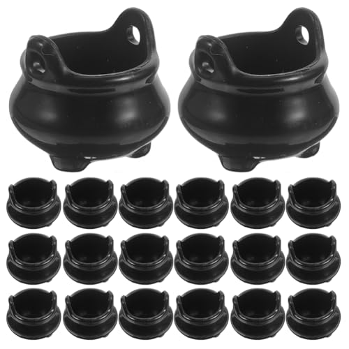 Abaodam 48pcs Puppenhaus Miniatur-Kessel - Halloween Kessel Ornamente Set, Schwarz Kunststoff, 1,9 x 1,9 x 1,6 cm, für Mikro-Landschaften, Halloween-Party-Dekoration Abaodam 48pcs Puppenhaus Miniatur-Kessel - Halloween Kessel Ornamente Set, Schwarz Kunststoff, 1,9 x 1,9 x 1,6 cm, für Mikro-Landschaften, Halloween-Party-Dekoration von Abaodam