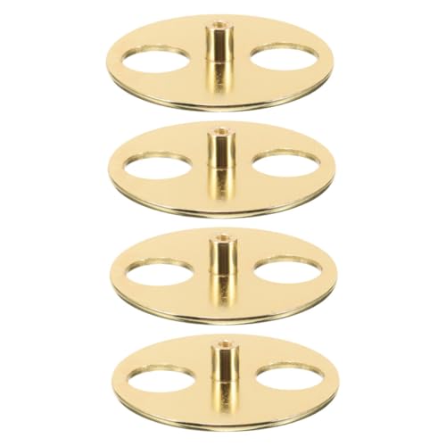 Abaodam 4Er-Box Spieluhr-Plattenspielerbasis Klare Ornamente zum Basteln befüllbar bewegliches Etikett Innenausstattung musikalische Basis Korbetikett musikbox für Metall Golden von Abaodam