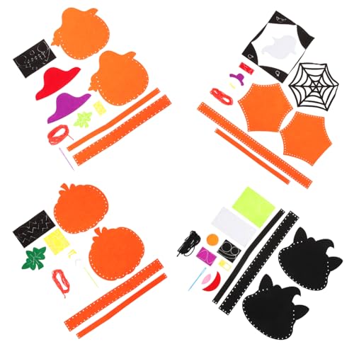 Abaodam 4Sätze Halloween Geschenktüten DIY Süßigkeitstaschen Für Halloween Kreative Party Leckerli Beutel Für Kostümpartys Und Dekorationen von Abaodam
