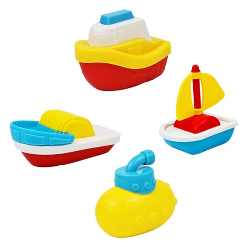 Abaodam 4Stücke Babyparty Farbenfrohe Wasserfahrzeuge für Badezimmer Badespielzeug für Fördert Kreativität und Spaß Beim Baden von Abaodam