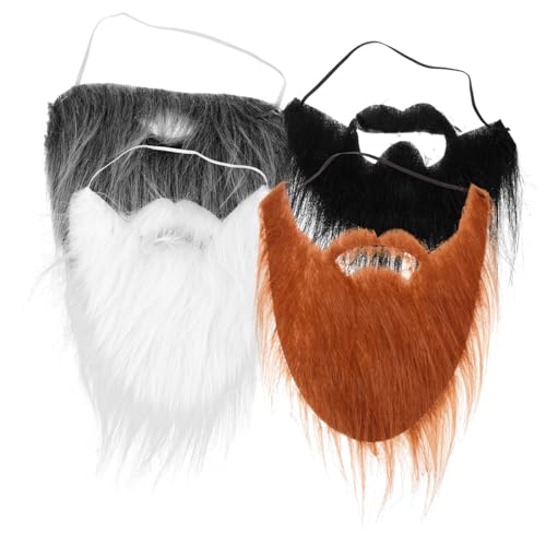 Abaodam 4Stücke Cosplay Falsche Bart Requisiten für Kostümpartys Wiederverwendbare Zwergenbärte und Halloween und Fasching von Abaodam