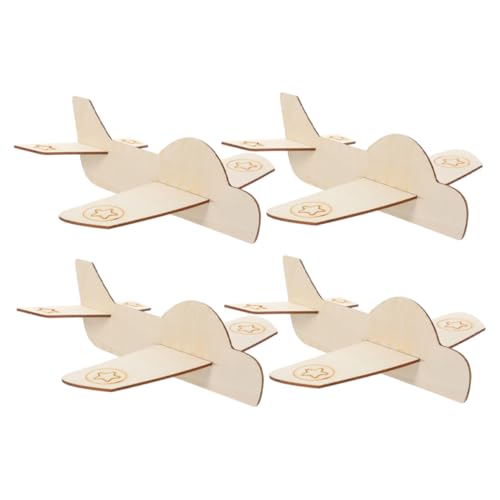 Abaodam 4Stücke DIY Hölzerne Flugzeugmodelle zum Bemalen Unvollendete Holzspielzeuge für Kreative Bastelprojekte für Fantasie und Praktischen Fähigkeiten Abaodam 4Stücke DIY Hölzerne Flugzeugmodelle zum Bemalen Unvollendete Holzspielzeuge für Kreative Bastelprojekte für Fantasie und Praktischen Fähigkeiten von Abaodam
