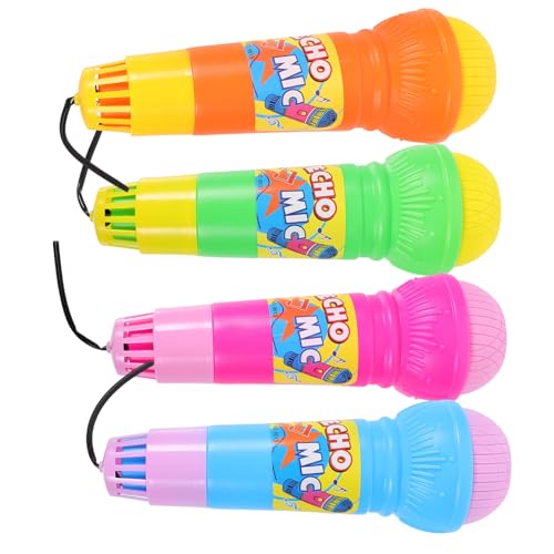 Abaodam 4Stücke Echo Mikrofon Leichtes Spielzeugmikrofon für Partys Cosplay und Bühnenauftritte für Jungen und Farben Erhältlich von Abaodam