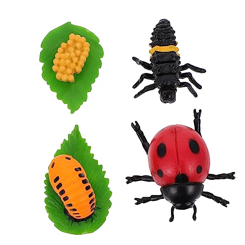 Abaodam 4Stücke Insekten Figuren Teiliges Wachstumszyklus Modell Von Marienkäfern Lernspielzeug Für Fördert Fantasie Und Entdeckung Für Kreatives Abaodam 4Stücke Insekten Figuren Teiliges Wachstumszyklus Modell Von Marienkäfern Lernspielzeug Für Fördert Fantasie Und Entdeckung Für Kreatives von Abaodam