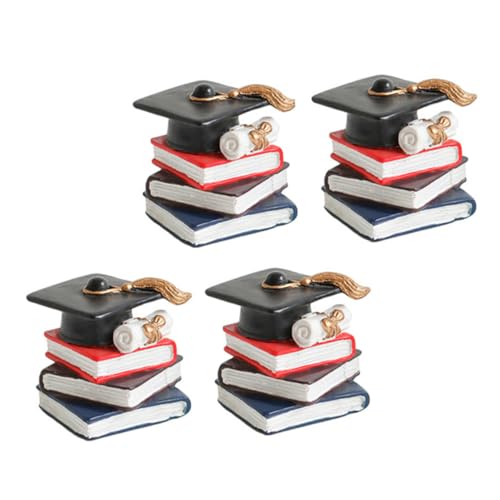 Abaodam 4Stücke Kuchen Topper Buchform Für Abschlussfeiern Und Geburtstagsfeiern Hochwertige Harz Kuchendekoration Kreative Cupcake Ornamente Für Kinderfeste Und Besondere Anlässe von Abaodam