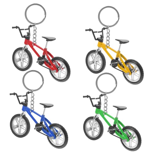 Abaodam 4 Stück Finger Mountainbike Modell Schlüsselanhänger Kleiner Fahrrad Spielzeug Deko für Rucksack Handtasche Abaodam 4 Stück Finger Mountainbike Modell Schlüsselanhänger Kleiner Fahrrad Spielzeug Deko für Rucksack Handtasche von Abaodam