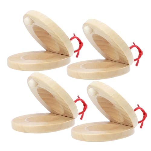 Abaodam 4Stücke Orff Castanet Percussion für Musikalisches Lernspielzeug für Kreative Musikbildung und Spaß mit Sicherem Material von Abaodam
