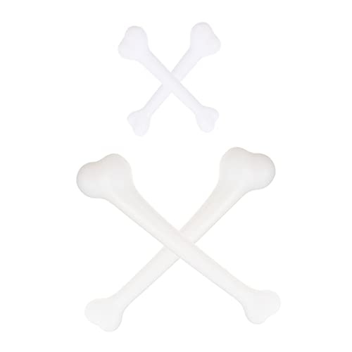 Abaodam 4Stücke Teiliges Halloween Knochenschmuck Simulierte Menschliche Skelettknochen für Realistische Dekorationen Halloween Partys und Cosplay Hochwertige von Abaodam