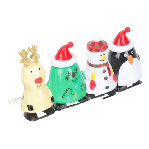 Abaodam 4Stücke Teiliges Weihnachts Aufziehspielzeug für Lustige Spielzeuge für Partys und Feiertage Sicheres und Langlebiges für Jungen von Abaodam