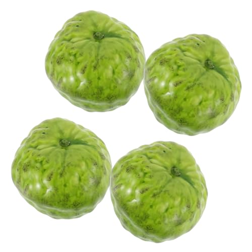 Abaodam 4pcs Künstliche Zuckeräpfel Mini Pudding Äpfel Gefälschte Obst Realistische Annona Squamosa Lebenseik von Abaodam