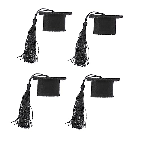 Abaodam 4stücke Mini Doktorhüte Lustige Abschlusskappen Für Flaschen Tischdeko Kreative Fotorequisiten Für Graduation-feiern Und Festliche Anlässe von Abaodam