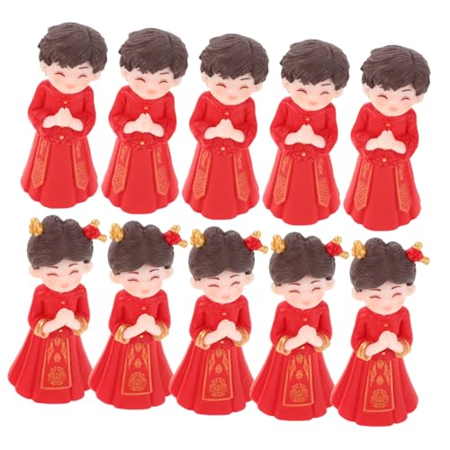 Abaodam 5 Paare Chinesische Hochzeitspaar-figuren Traditionelle Braut Bräutigam Miniaturen für Tortendekoration Mikro-landschaft DIY Dekor Festliche Tischdekoration Abaodam 5 Paare Chinesische Hochzeitspaar-figuren Traditionelle Braut Bräutigam Miniaturen für Tortendekoration Mikro-landschaft DIY Dekor Festliche Tischdekoration von Abaodam