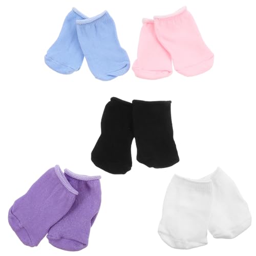 Abaodam 5 Puppensocken Socken Für Puppe Puppenkleidung Puppenzubehör Socken So Tun Als Ob Puppe Zubehör Puppe Verkleiden Zubehör Puppe Kostüm Polyester von Abaodam