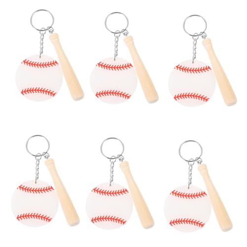Abaodam 5 Sätze Baseball Schlüsselanhänger Dekorative Softball Schlüsselringe Für Taschen Rucksäcke Und Diy Sportgeschenk 10 Stück * 5 von Abaodam