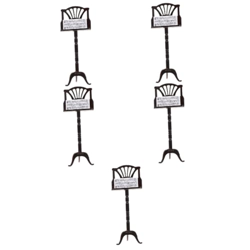 Abaodam 5 Sätze Mini-Musikinstrumentenmodell Musikspielzeug für Kinder Miniatur-Puppenhausmodell Spielset aus Holz Spielzeuge Spieluhren für Kinder Miniaturhaus-Musikständer Klavier Samt von Abaodam